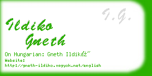 ildiko gneth business card